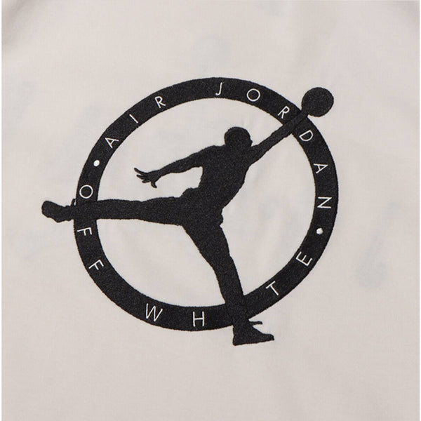 OFF-WHITE x Jordan Logo Embroidered T-Shirt Sail DM0062-054 Mens XS NWT
