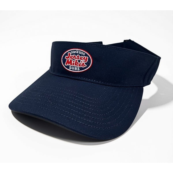 Jersey Mike's Navy Adjustable Visor Hat One Size Unisex Employee Uniform NWOT