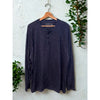 Faherty Cloud Henley Long Sleeve Navy Blue Heather Sz. 2XL NWOT Pima Cotton $98