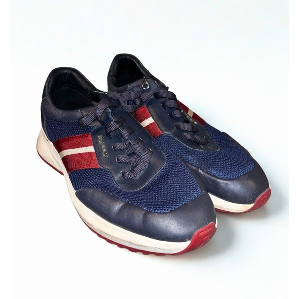 Bally Daryn-T Sneakers Men’s 11D Mesh Leather Red Ink Shoes MSRP $630