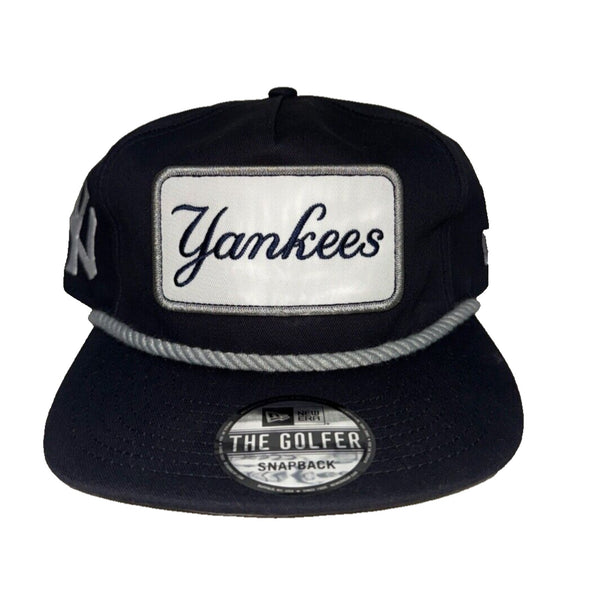 New York Yankees New Era The Golfer Rope Hitch Snapback Hat Navy MLB Patch Cap