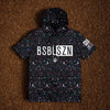 Baseball Lifestyle 101 BL101 BSBL-SZN Galaxy Short Sleeve Hoodie Mens Large NWOT