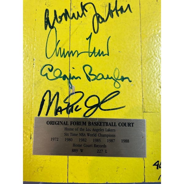Los Angeles Lakers Forum Floor Signed Jabbar Magic West Baylor 40/125 SSG COA