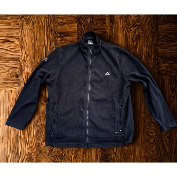 K-Way Haggar Fleece Jacket Men’s 2XL Black Thermalator Full Zip Outdoor Gear