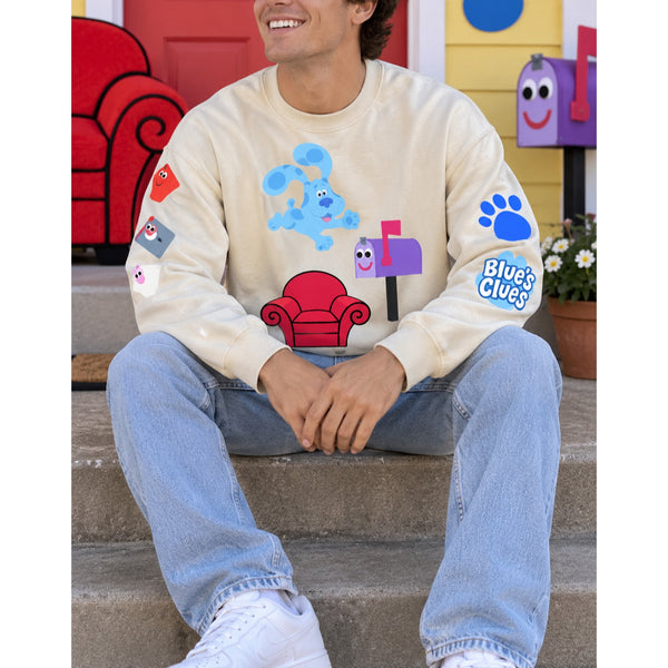 Dumbgood Blue's Clues Crewneck Sweatshirt Men's Medium Rare Graphic Pullover