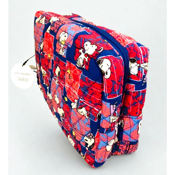 Vera Bradley Peanuts Snoopy House Woodstock Medium Cosmetic Bag NWT Quilted Rare