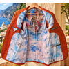 Robert Graham Linen Blend Blazer Sport Coat Jacket Orange Classic Fit Sz 42 NWOT
