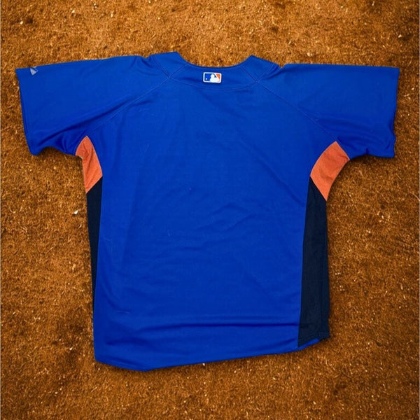 New York Mets Majestic Authentic Cool Base Jersey Blue Men's M Y2K MLB EUC