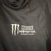 Muscle Monster Energy Shake Hoodie Mens M Black Full Zip Gym Fleece NWOT