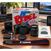 Canon EOS Rebel T5 DSLR Camera 18MP w/18-55mm Lens Box 64GB Tested