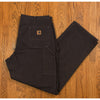 Carhartt B136 DKB Double Knee Canvas Carpenter Pants Mens 40x34 Dark Brown Work