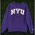 NYU New York University Champion Sweatshirt Crewneck Purple S