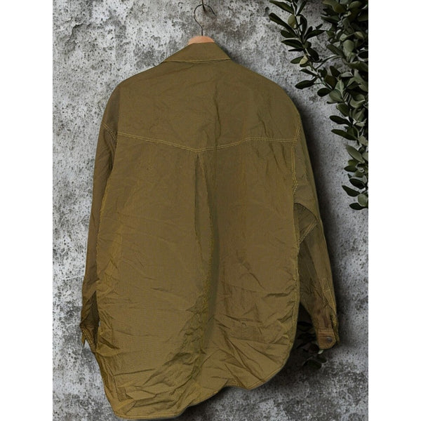 Versace Jeans Couture Ittierre 90s Plaid Button Up Shirt Black Yellow Sz XL