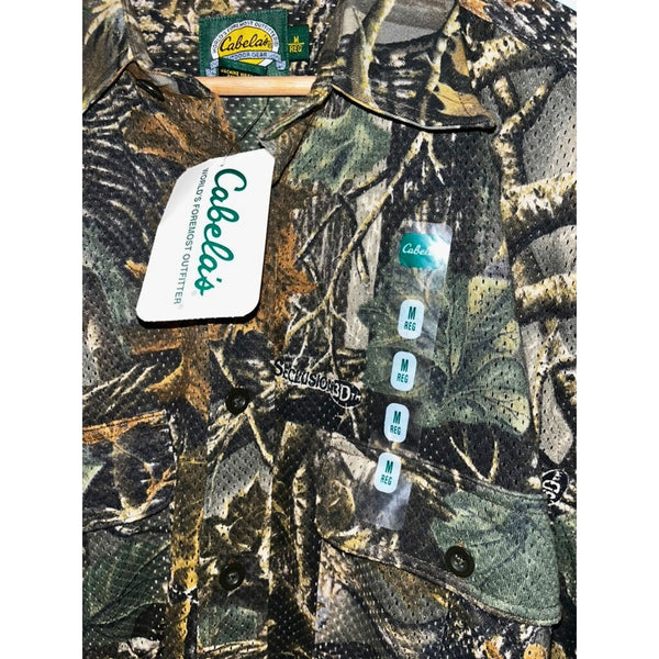 Cabela's Seclusion 3D Camo Shirt Men's M Reg VTG Deadstock NWT Hunting Woods