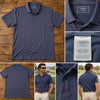 Charles Tyrwhitt Smart Cotton Polo Shirt Men's M Blue Jersey Short Sleeve NWOT