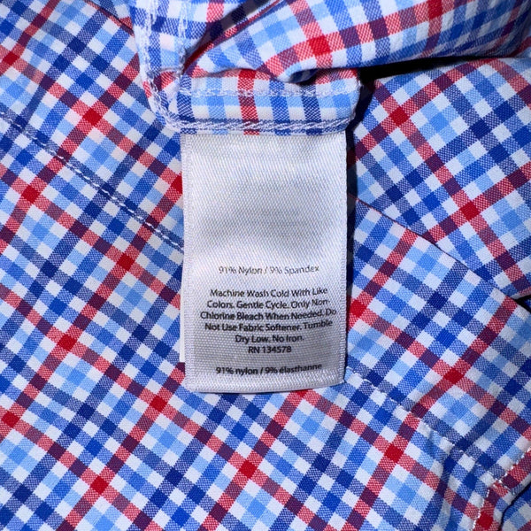 Vineyard Vines Americas Cup Bermuda 2017 Murray Shirt USA Large Check Stretch