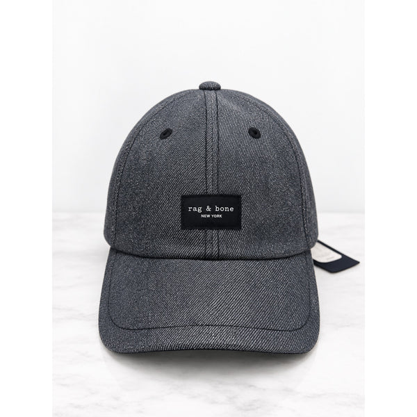 Rag & Bone Addison Denim Baseball Cap Grey One Size NWT $95 Unisex
