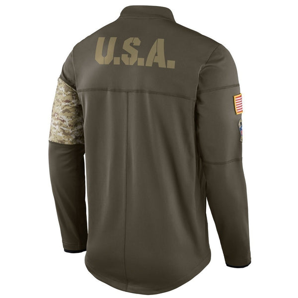 New York Giants Nike Salute to Service 1/2 Zip Pullover Men's M NWT NFL Olive