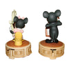 Walt Disney Productions Mickey & Minnie Wind Porcelain Musical Figurines Vintage