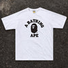 BAPE A Bathing Ape Bicolor College Tee Black Ape Head Logo T-Shirt Medium NWOT