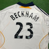 David Beckham #23 Los Angeles Galaxy Jersey M 2007/08 Adidas MLS Long Sleeve