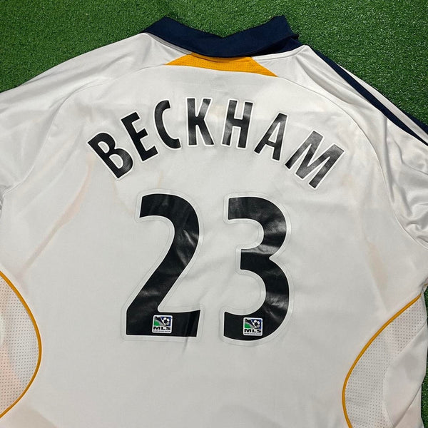 David Beckham #23 Los Angeles Galaxy Jersey M 2007/08 Adidas MLS Long Sleeve