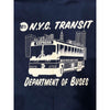 New York City NYC MTA Dept of Buses Graphic T-Shirt Navy 5XL Vintage 1990s