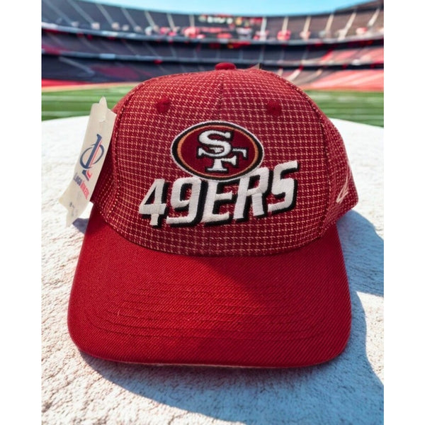 San Francisco 49ers Logo Athletic Grid Hat NFL Pro Line Strapback Deadstock VTG