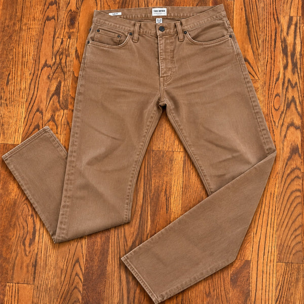 Todd Snyder Slim Fit Stretch 5-Pocket Chino Pants Rust Brown 35x32 Mens