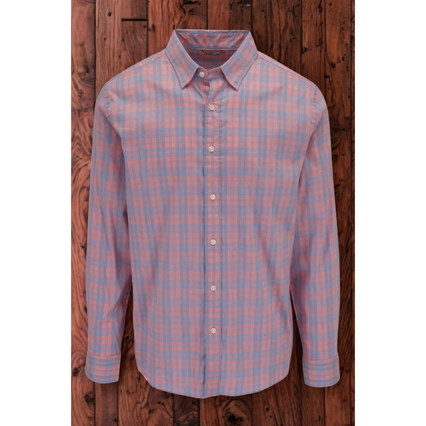 Faherty Movement Shirt 2XL Supima Stretch Summer Rose Plaid Button Up EUC