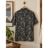 Wallace & Barnes Camp Collar Shirt XL Black Dobby Scribble Print J.Crew NWT