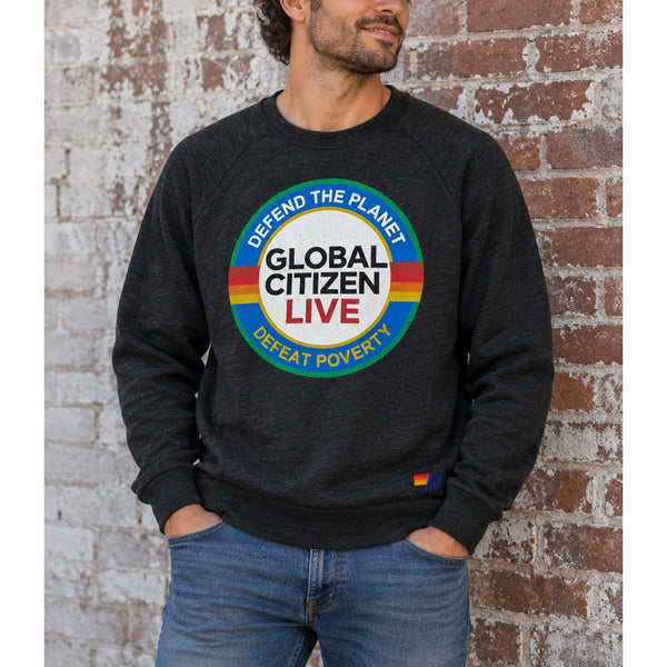 Aviator Nation Global Citizen Live Sweatshirt Charcoal Gray Large USA Unisex