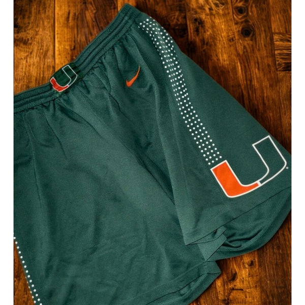 Miami Hurricanes Player Issued Nike Shorts Sz. Large Team Issued NCAA Authentic