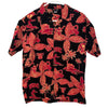 USC Team Trojans NCAA Luau Hawaiian Surfing Print Button Up Casual Shirt Sz. M