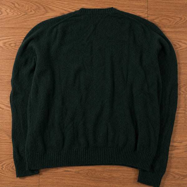 Brooks Brothers 346 Lambswool Cashmere V-Neck Sweater Green XL Vintage Mens