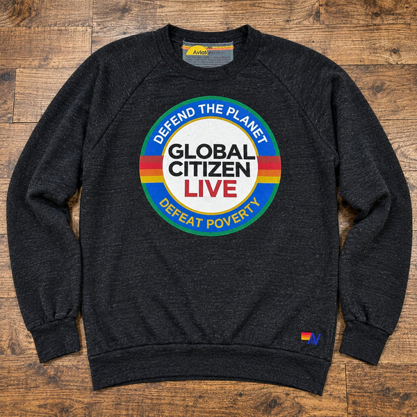 Aviator Nation Global Citizen Live Sweatshirt Charcoal Gray Large USA Unisex