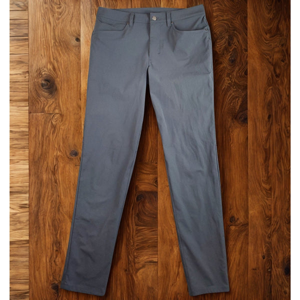 Lululemon ABC Slim-Fit 5 Pocket Pant Warpstreme Asphalt Grey Sz. 36x32 LM5ADAS