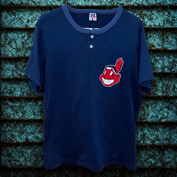 Cleveland Indians Chief Wahoo Russell Athletic Vintage T-Shirt Mens M Made USA