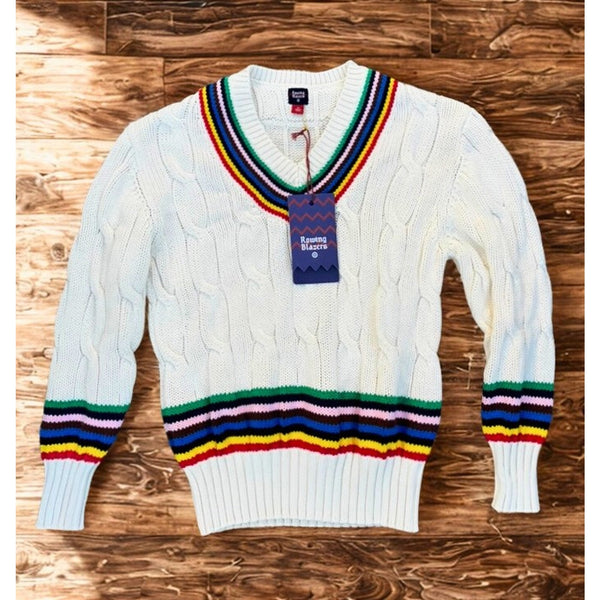 Rowing Blazers x Target Croquet Stripe Cable Knit Sweater Unisex XS NWT Sold Out