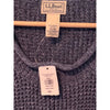 L.L. Bean Organic Cotton Fisherman Sweater 2XL Blue Roll Neck Waffle Knit NWT