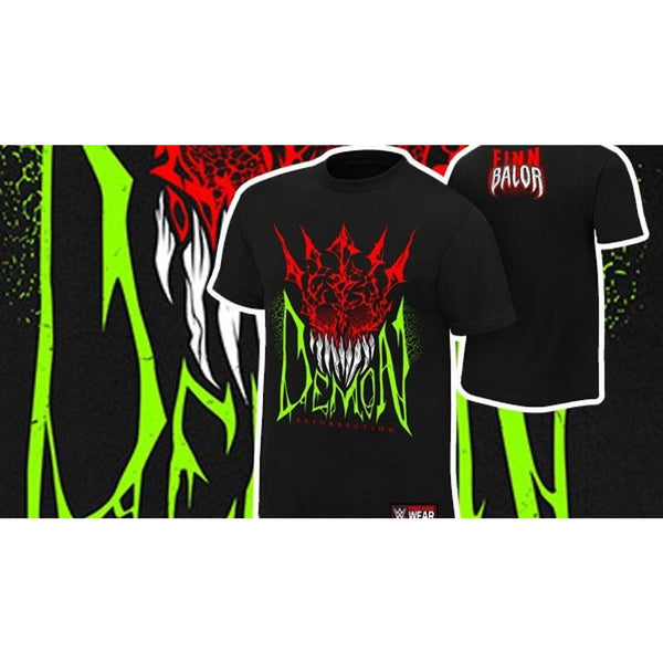 WWE Finn Balor Demon Resurrection T Shirt Mens Medium Black Authentic Wear