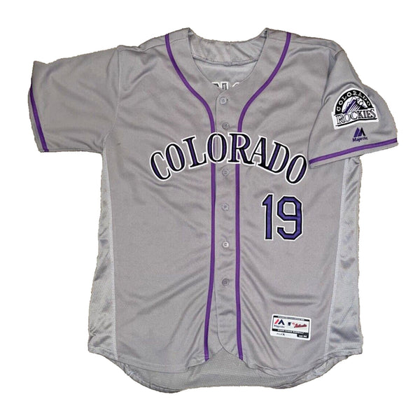 Colorado Rockies Charlie Blackmon Flex Base Jersey Authentic Majestic 44 L