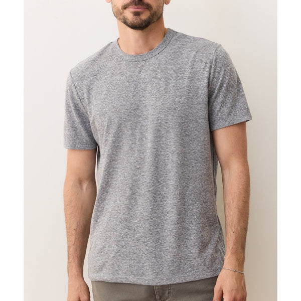 Marine Layer Signature Crew T-Shirt Mens Large Heather Gray Supima Cotton