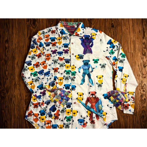 Robert Graham Robot Bulldogs Shirt 2XL NWT Limited Edition 547/725 Graphic Rare