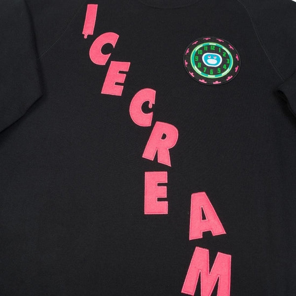 Ice Cream Billionaire Boys Club Men’s “Time Crew” Black Sweatshirt Size L