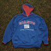 New York Giants Lee Sport Hoodie Sweatshirt Blue Stitched Logo Mens Medium M