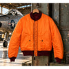 Alpha Industries MA-1 Flight Bomber Jacket Men's L Burgundy Orange Reversible