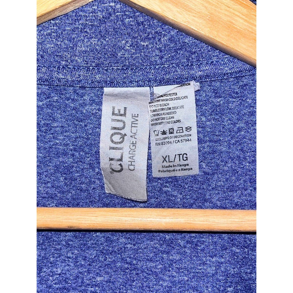 LIV Golf Polo Shirt Mens XL Heather Blue Clique Performance Golf Shirt Polyester