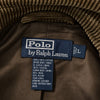 Polo Ralph Lauren Corduroy Norfolk Shooting Jacket Leather Suede Sz L Rare