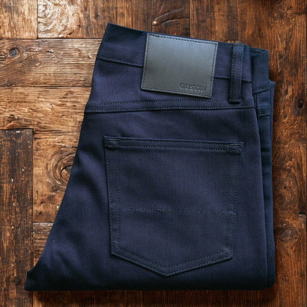 GUSTIN #123 Plant Dye Indigo Slim Straight Fit Denim Jeans Size 34 X 30